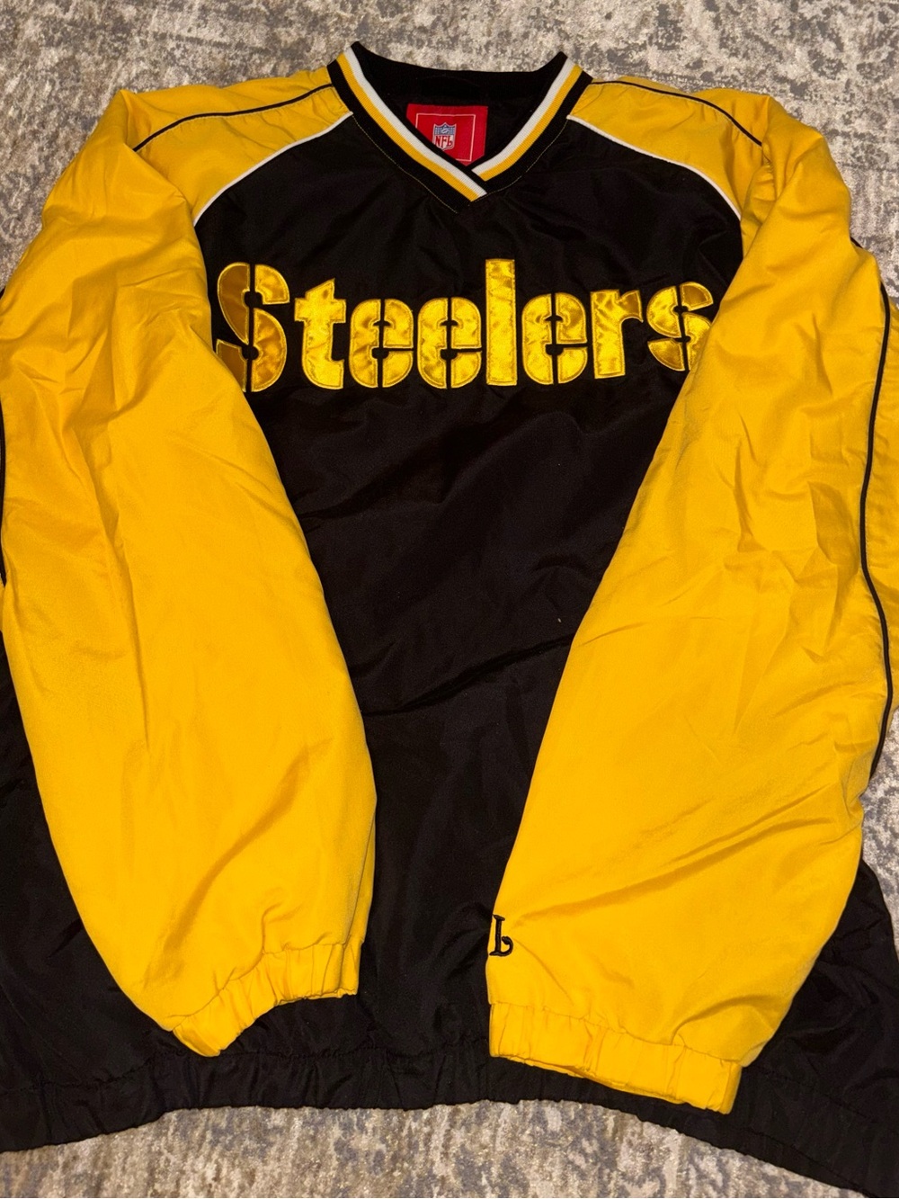 NFL Steelers Black and Gold Pullover Jacket